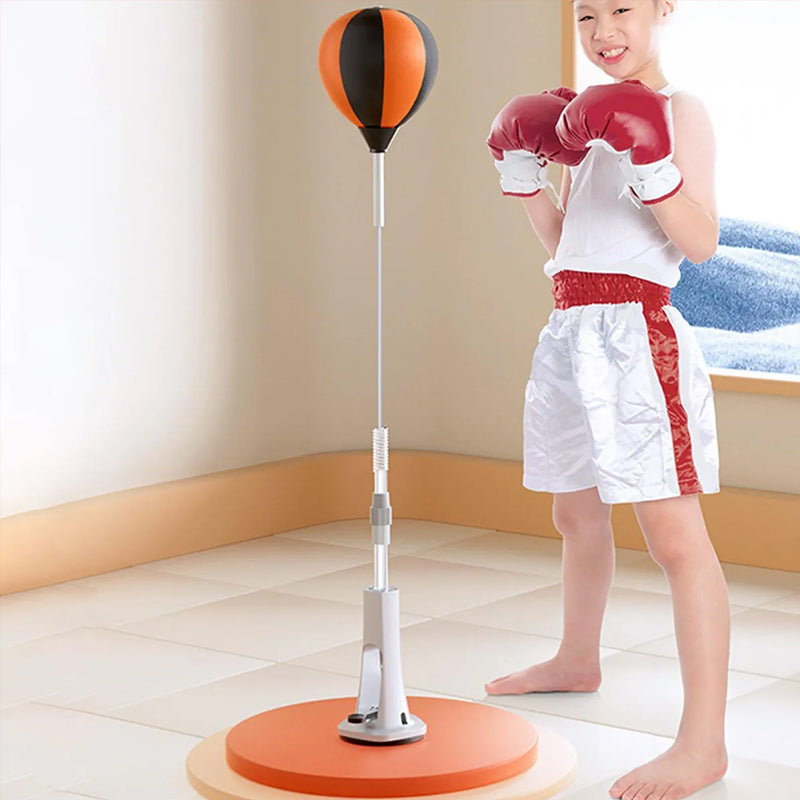 Adjustable Height Freestanding Punching Bag (45-67 Inches) - Reflex Training Ball for Boxing, Home Gym & Fitness