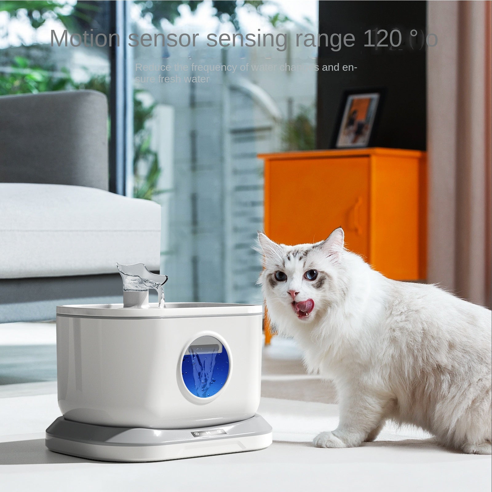 Wireless Cat Water Dispenser Rechargeable Large Capacity Long-lasting Pet Feeder