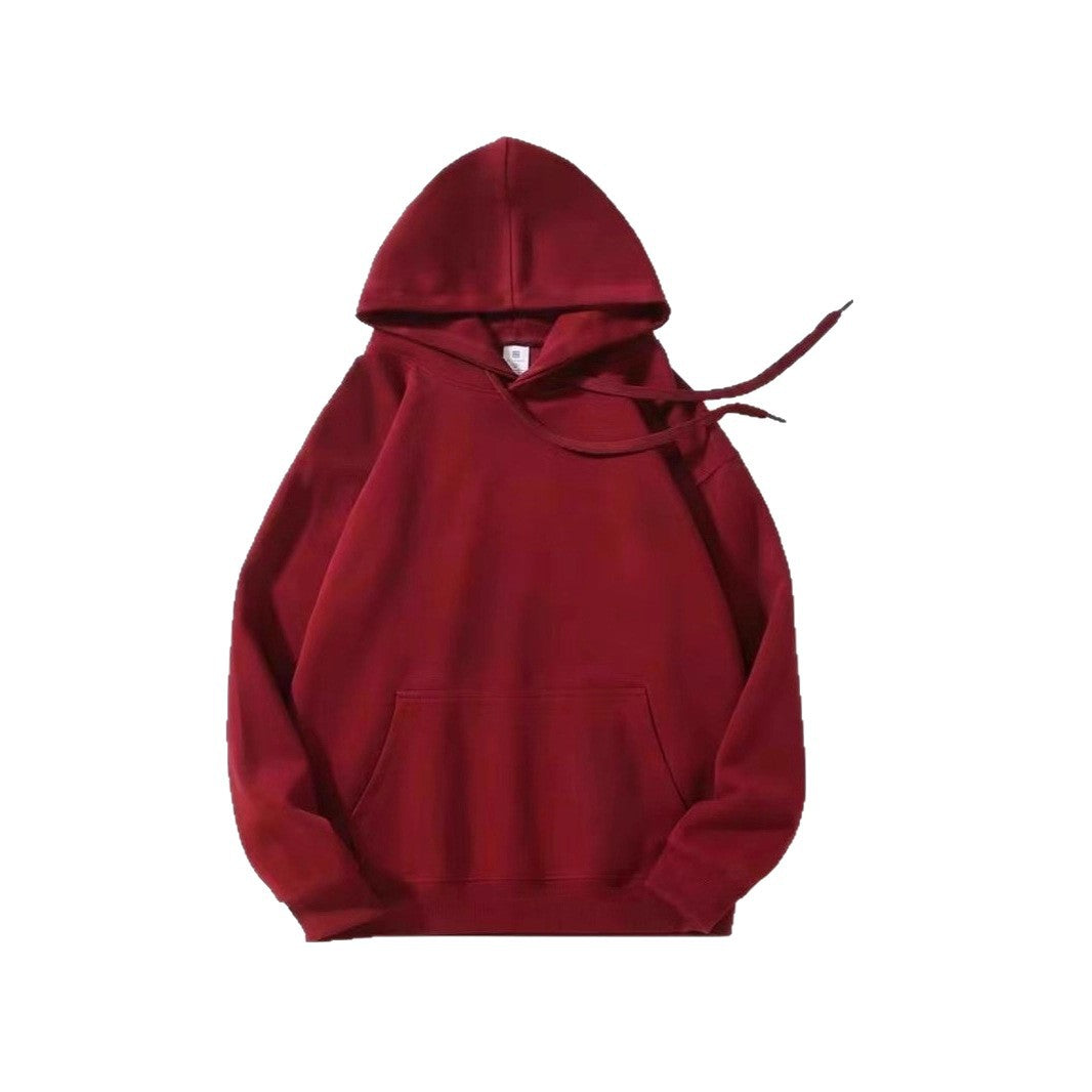 Cotton Hoodie Unisex Solid Color Casual Sweatshirt Style Autumn Winter Fashion