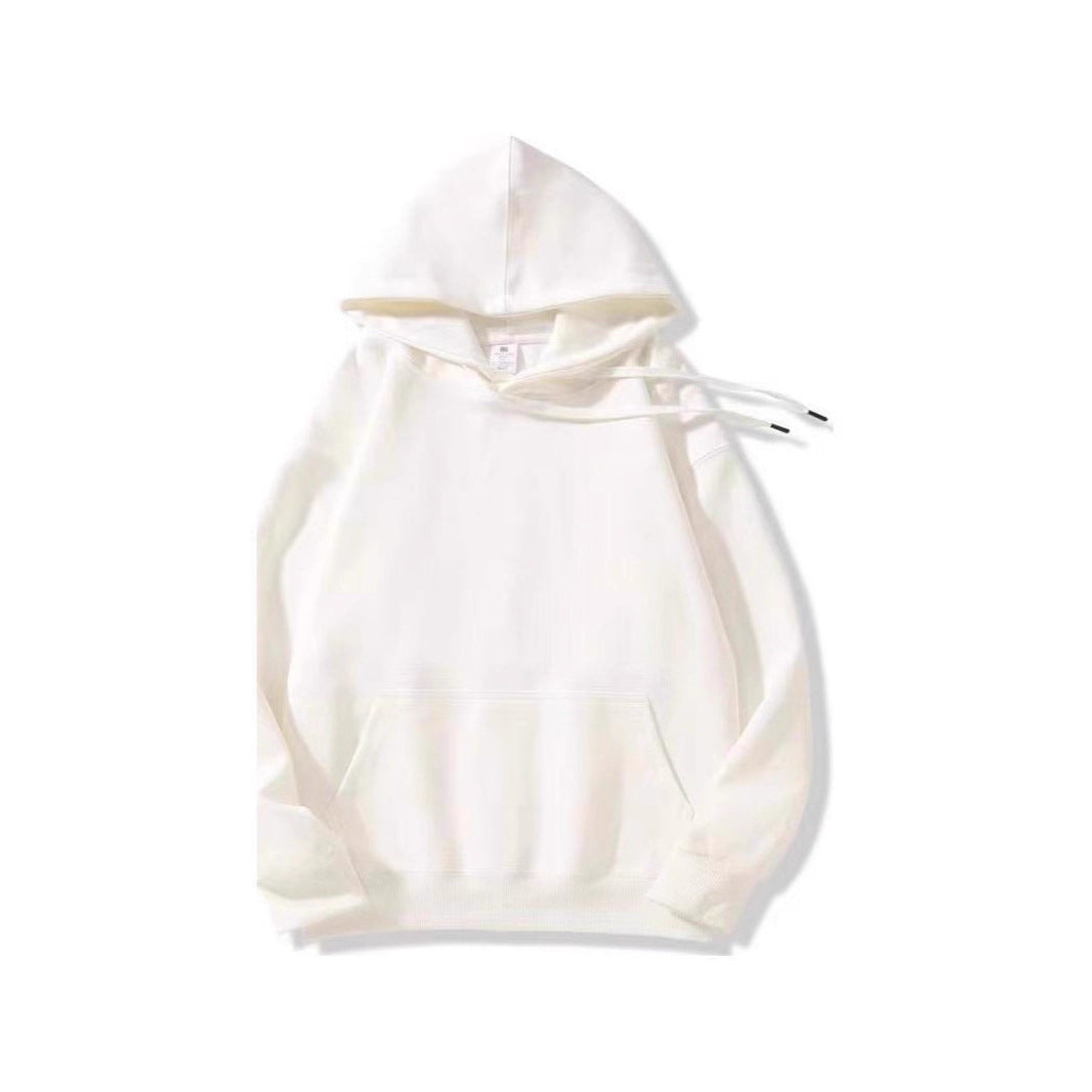 Cotton Hoodie Unisex Solid Color Casual Sweatshirt Style Autumn Winter Fashion