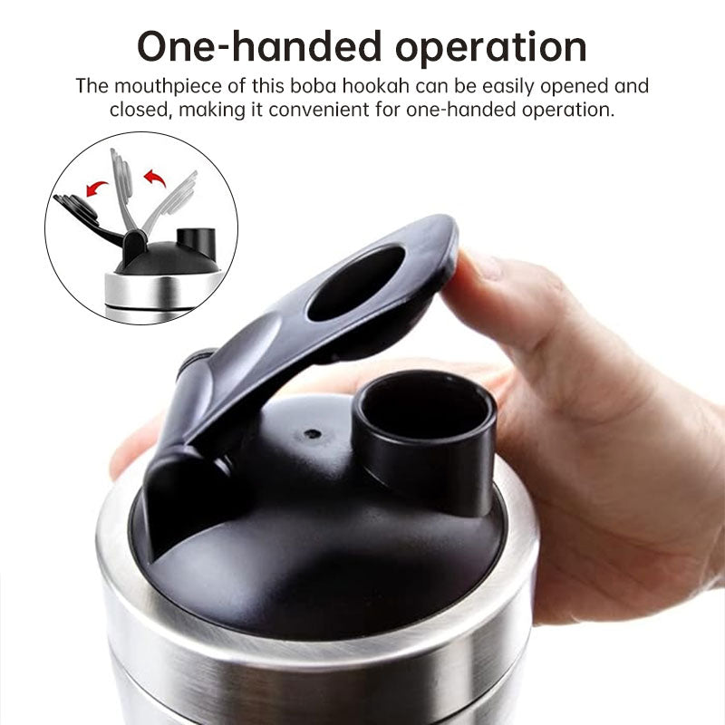 Stainless Steel Protein Shaker Bottle with Mixing Ball - Leak-Proof Gym & Sports Portable Shaker Cup