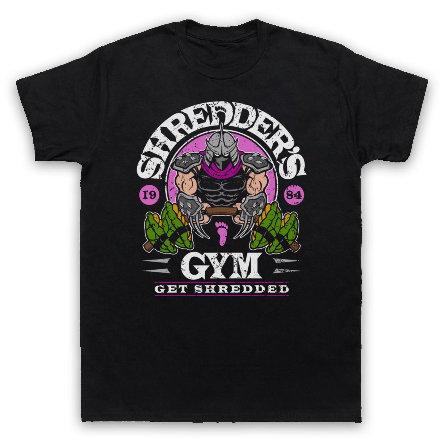 Teenage Ninja Turt SHREDDER'S GYM Anime Print Graphic T-shir