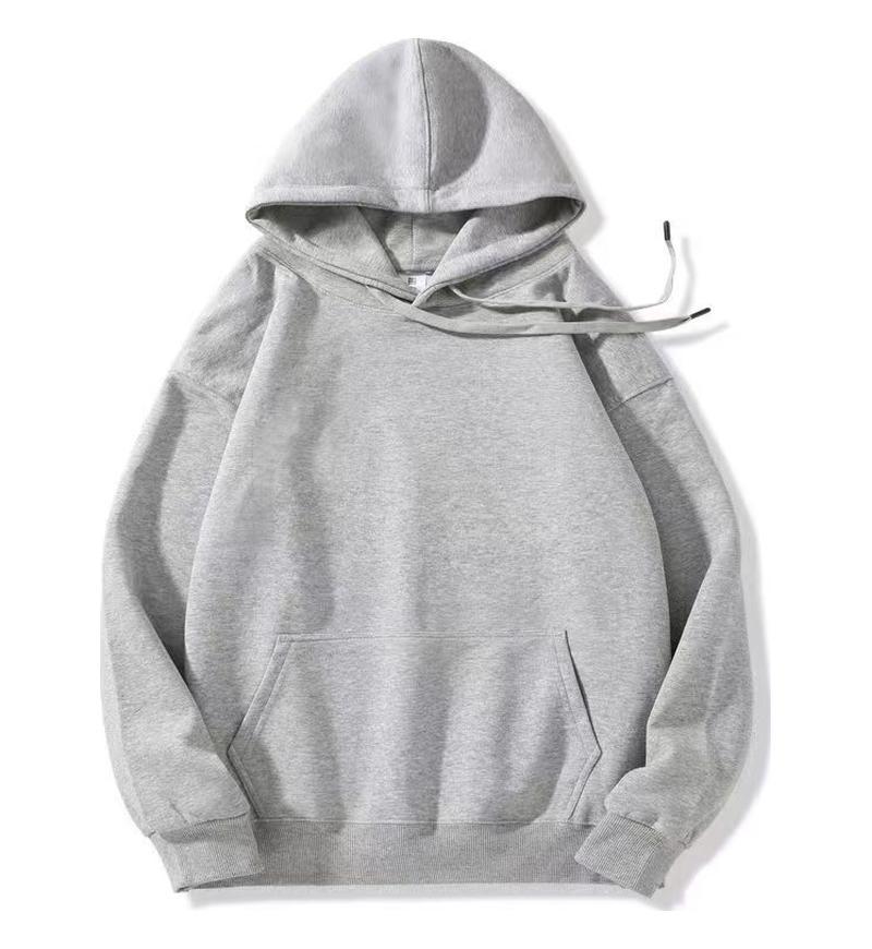 Cotton Hoodie Unisex Solid Color Casual Sweatshirt Style Autumn Winter Fashion