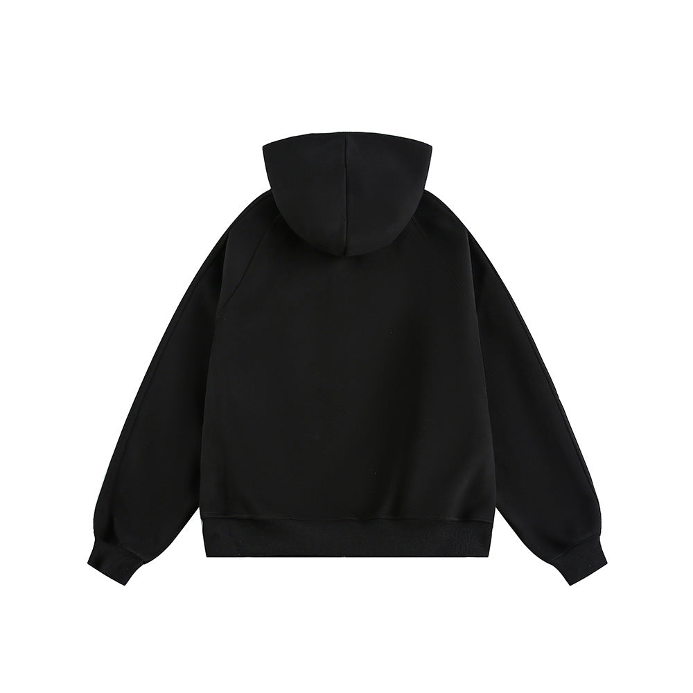 Casual Deconstructed Patchwork Checkered Hooded Loose Fit Cardigan Sweatshirt