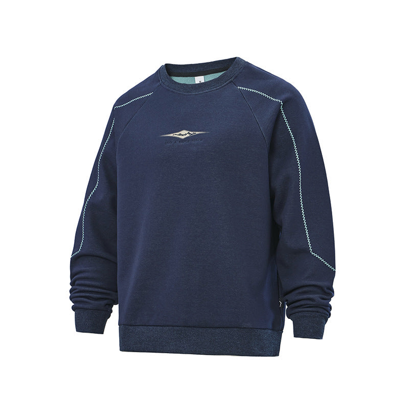 Casual Loose Unisex Hoodie with Embroidery and Stitching Design