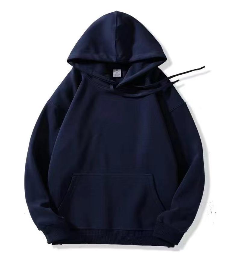 Cotton Hoodie Unisex Solid Color Casual Sweatshirt Style Autumn Winter Fashion