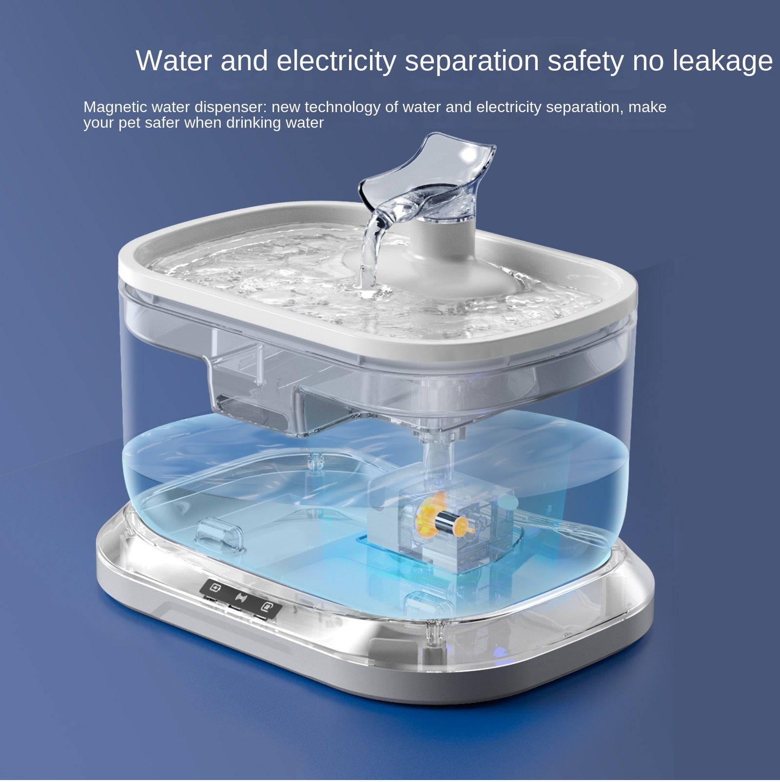 Wireless Cat Water Dispenser Rechargeable Large Capacity Long-lasting Pet Feeder