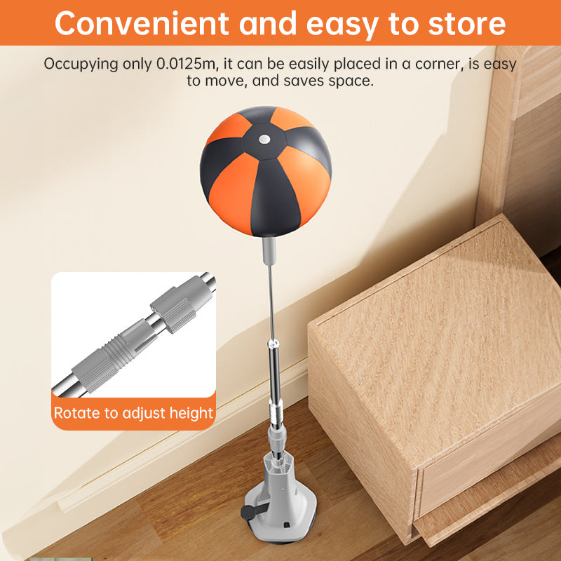 Adjustable Height Freestanding Punching Bag (45-67 Inches) - Reflex Training Ball for Boxing, Home Gym & Fitness